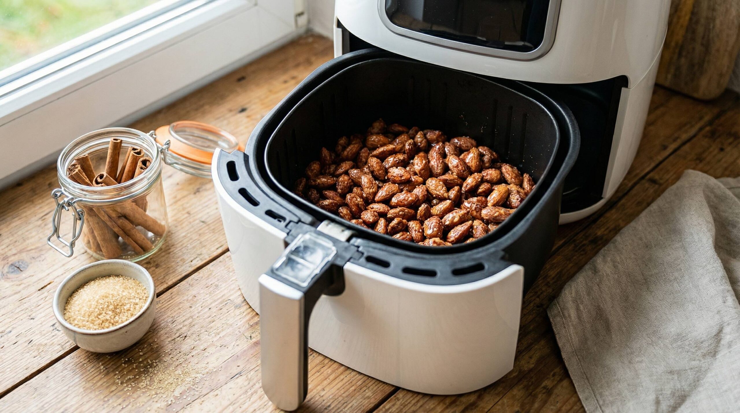 Gebrannte Mandeln aus dem Airfryer: knusprig, aromatisch, gelingsicher